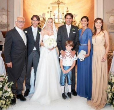 Gaia Lucariello and Simone Inzaghi at their wedding.